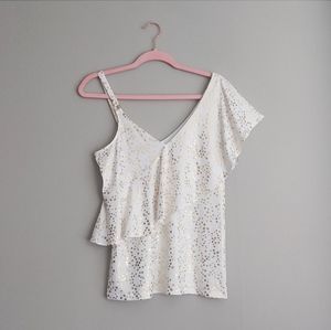 NWT MICHAEL Michael Kors Asymmetrical Star Top